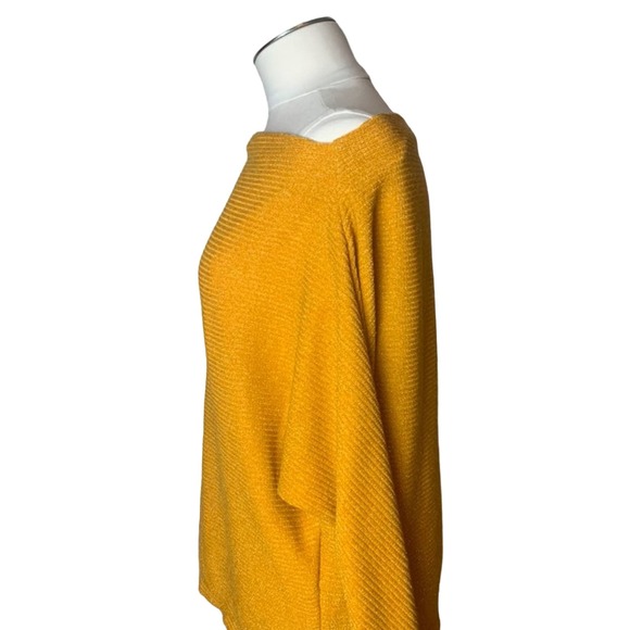 Fashion Nova Off The Shoulder Yellow Gold Sweater - Picture 2 of 4